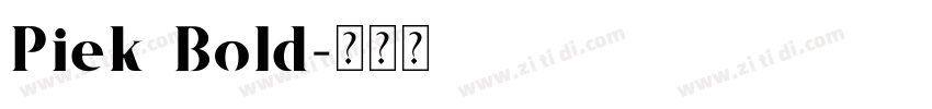 Piek Bold字体转换